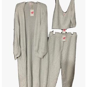 L'Atiste New 3 Piece Women's Plus Size Sweater Crop Top Outfit 2x